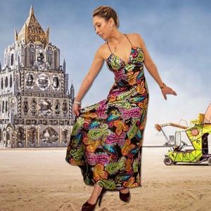 Jewel-toned Paisley Formal Dress